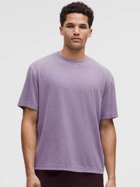 lululemon Easy Set train Men's Crewneck Tee in Lavender Purple